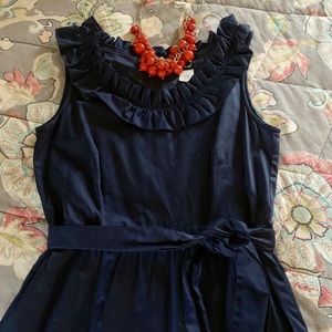 Navy J. Crew cotton dress